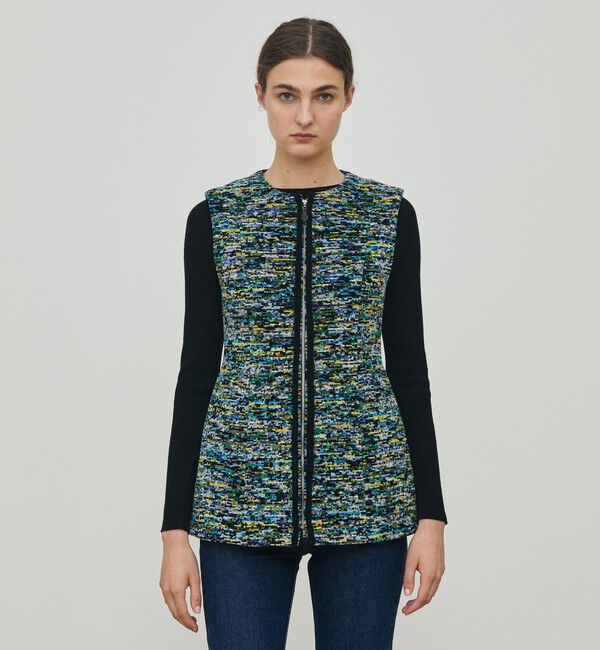 DES PRES「モザイクモール  クルーネックジレ」|ベスト・ジレ|