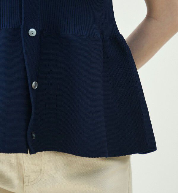 MACPHEE「【WEB先行予約】フォームニット ペプラムベスト」|ベスト・ジレ|