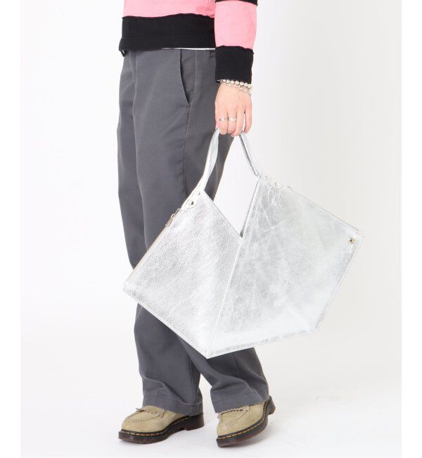  「【blancle/ ブランクレ】M.LETHER Rap flat tote」|トートバッグ|