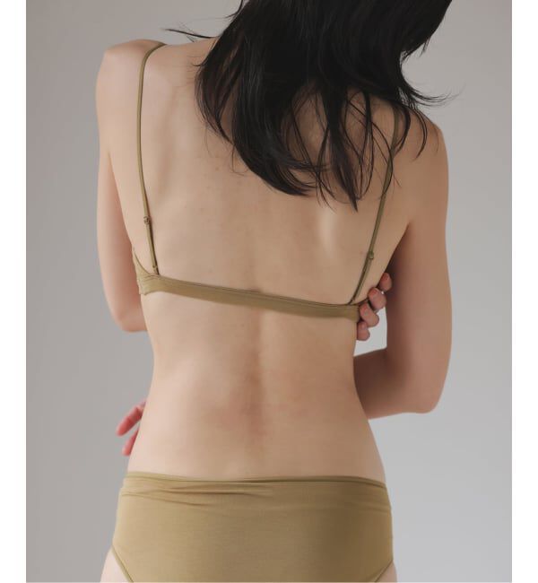 EMILYWEEK「【RESET】オーガニックコットン混 ブラ（ベージュ、ボルドー）」|インナー|