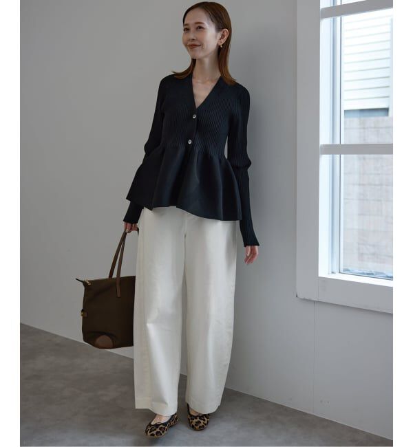 SLOBE IENA「LE DENIM カーブバギーデニムパンツ」|デニム|