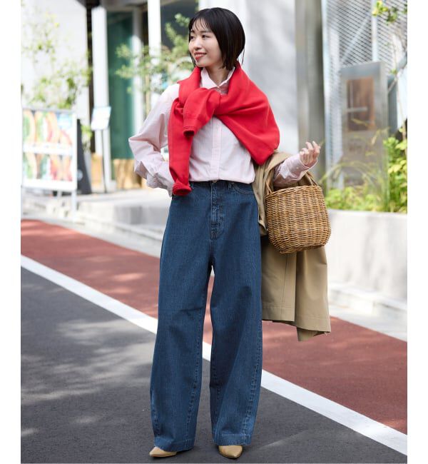 SLOBE IENA「LE DENIM カーブバギーデニムパンツ」|デニム|