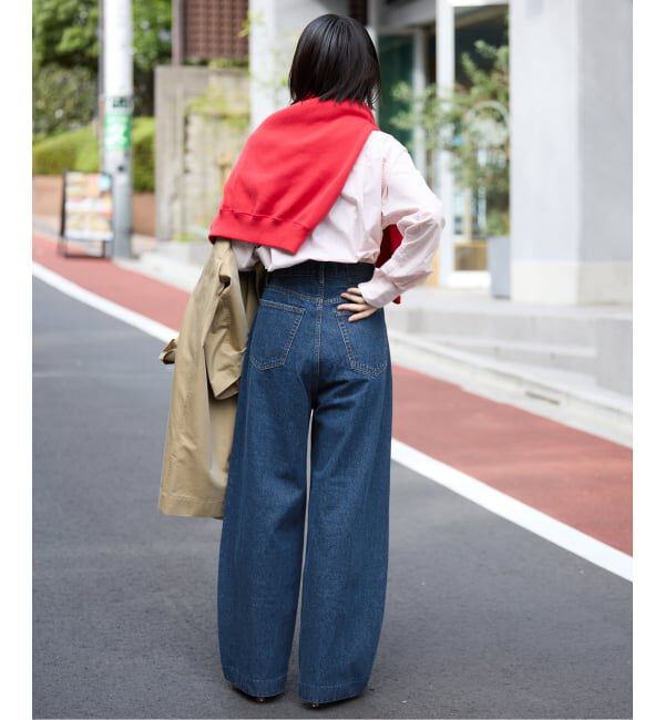 SLOBE IENA「LE DENIM カーブバギーデニムパンツ」|デニム|