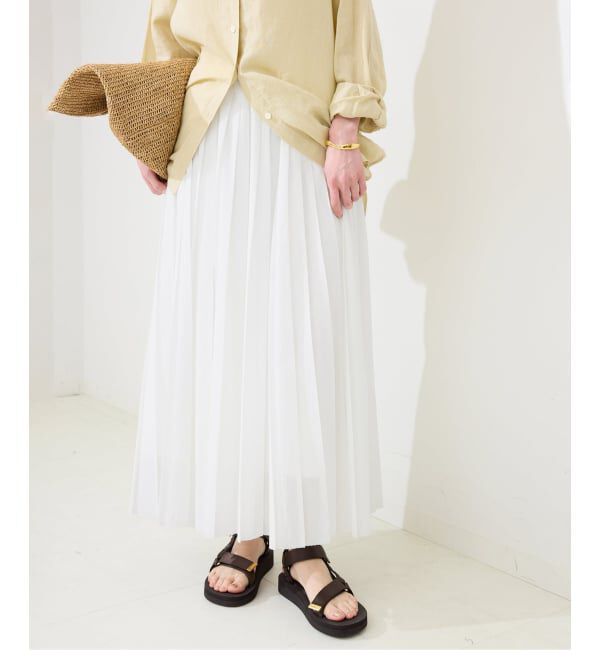 SLOBE IENA「《WEB限定/追加予約》PEボイルプリーツスカート」|スカート|