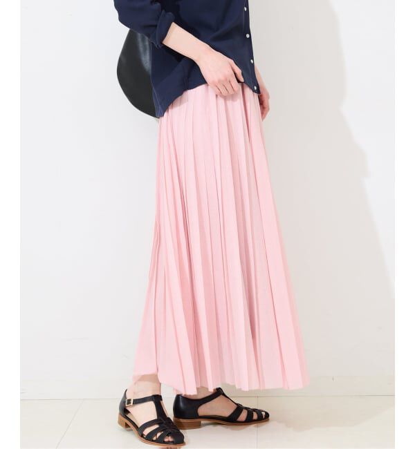 SLOBE IENA「《WEB限定/追加予約》PEボイルプリーツスカート」|スカート|