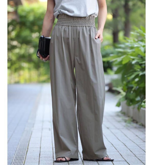 JOURNAL STANDARD「《追加6》【撥水/接触冷感/洗える/UVカット】リネンナイロンストレッチワイドパンツ」|その他|グレーA