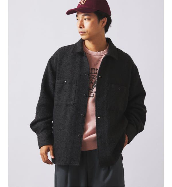 JOURNAL STANDARD relume「ビッグ ヘリンボン CPO シャツ ジャケット」|シャツ・ブラウス|ブラック