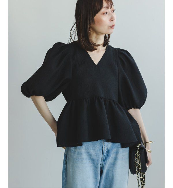 NOBLE「《追加》【洗える】シアーノイズジャガードブラウス」|シャツ・ブラウス|