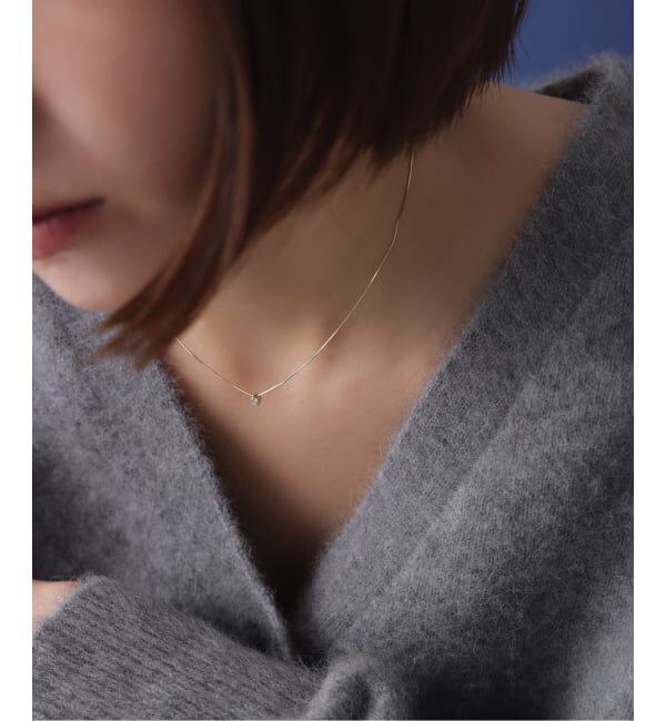 Lilas by Spick&Span「10thコンパクトチェーンダイヤネックレス K10」|ネックレス|ゴールド