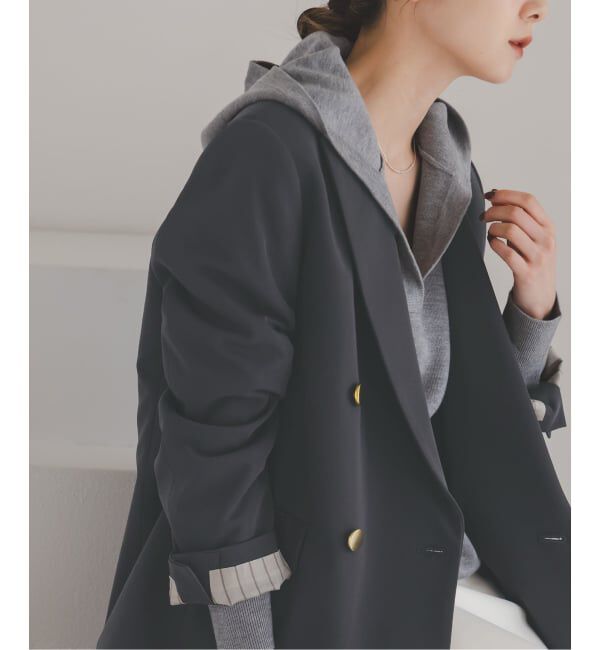 NOBLE「《追加・セットアップ対応》フローツイルピークドラペルジャケット」|テーラードジャケット|