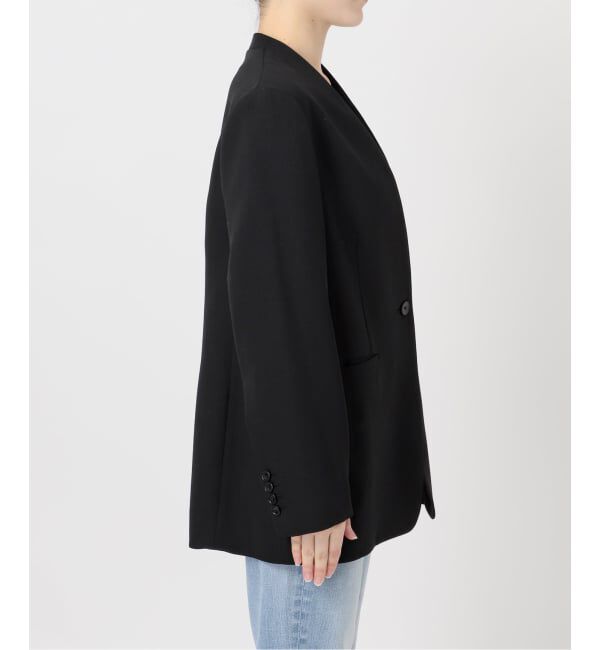 Spick and Span「トロストレッチVカラージャケット」|ノーカラージャケット|