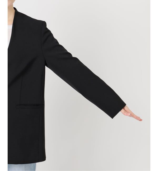 Spick and Span「トロストレッチVカラージャケット」|ノーカラージャケット|