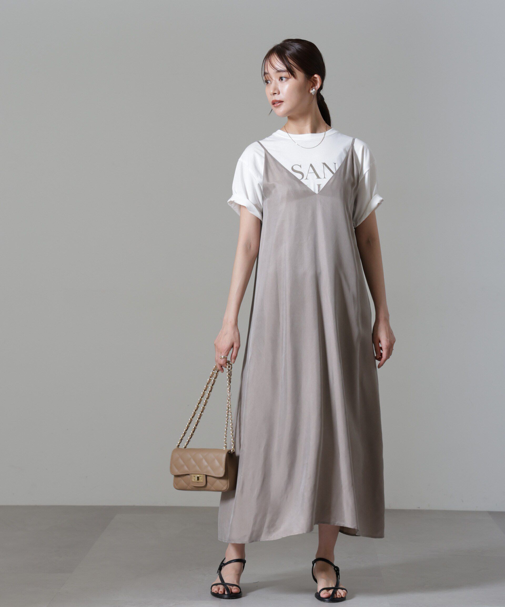 nano･universe「キュプラビスコースキャミワンピース」|ワンピース|