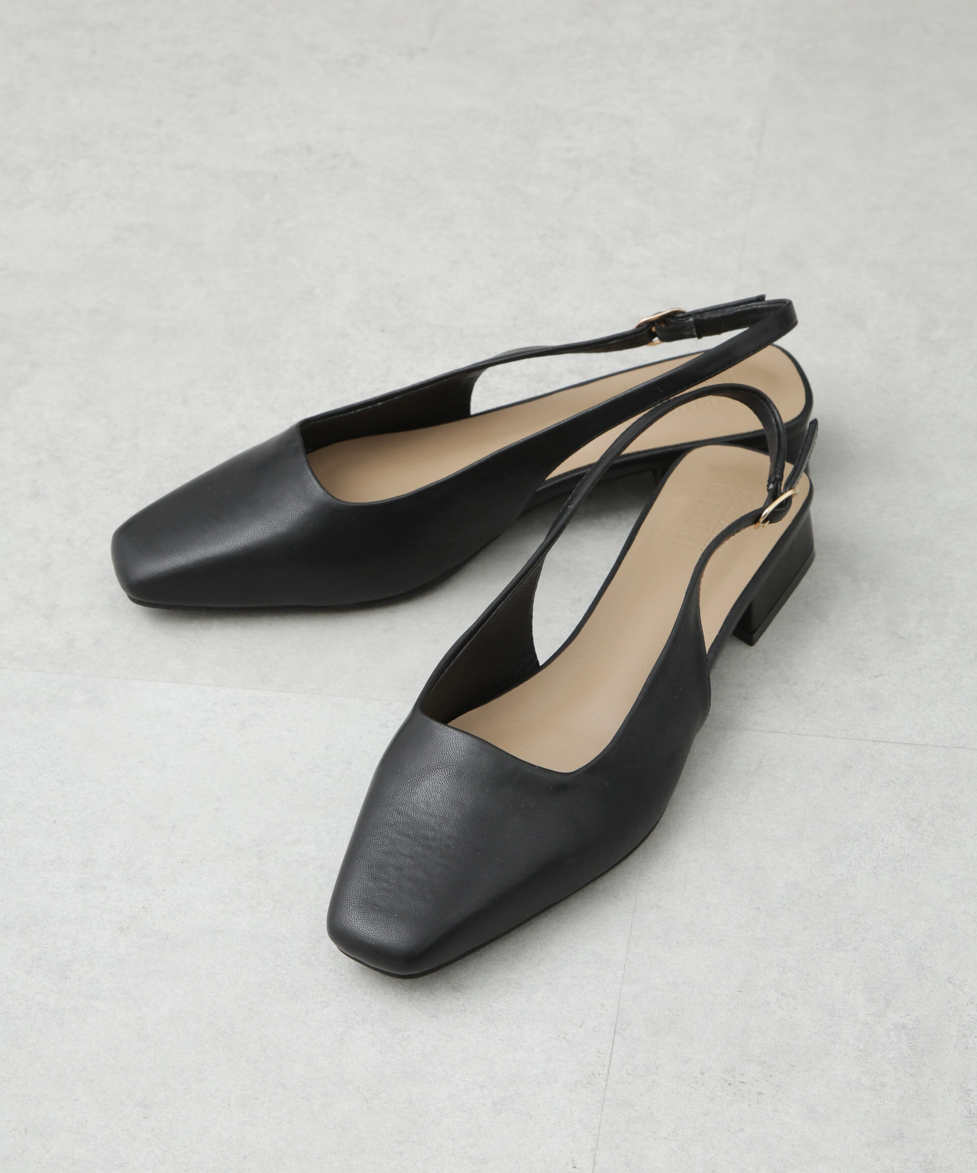 nano･universe「スリングバックスクエアトゥパンプス」|ビジネス・ドレスシューズ|