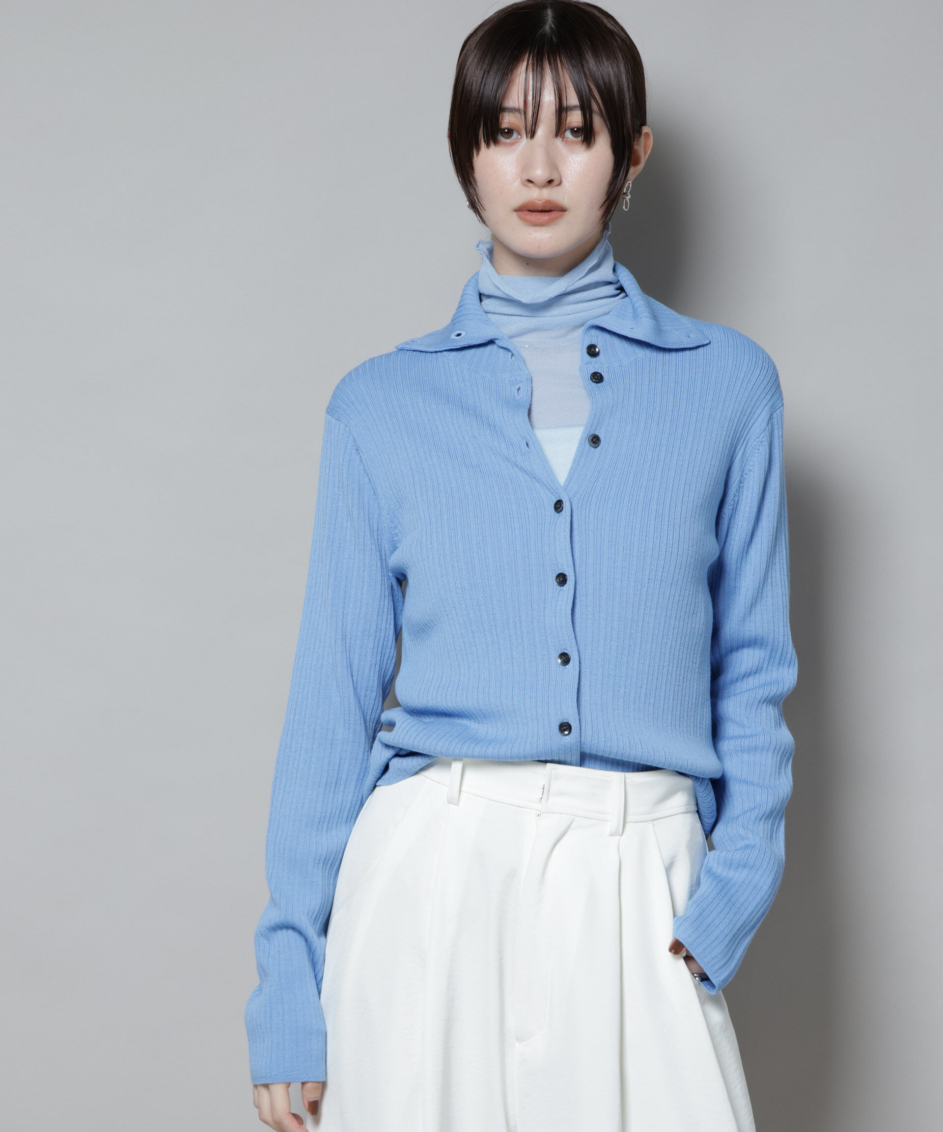 nano･universe「梨地シアータートルカットトップス」|Tシャツ・カットソー|