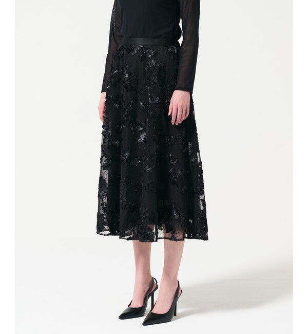 GRACE CONTINENTAL「サテンコードスカート」|スカート|