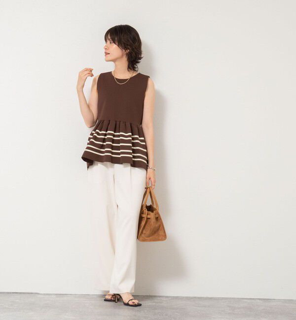 NOLLEY'S「《セットアップ対応》ミラノリブペプラムプルオーバーニット」|ニット・セーター|