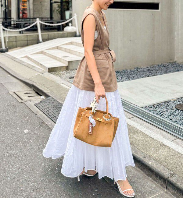 NOLLEY'S「《セットアップ対応》ストレッチスエードベルテッドジレ」|ベスト・ジレ|