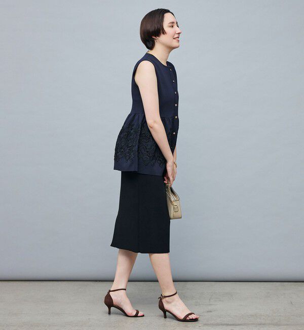 NOLLEY'S「レース付きペプラムベスト」|ベスト・ジレ|