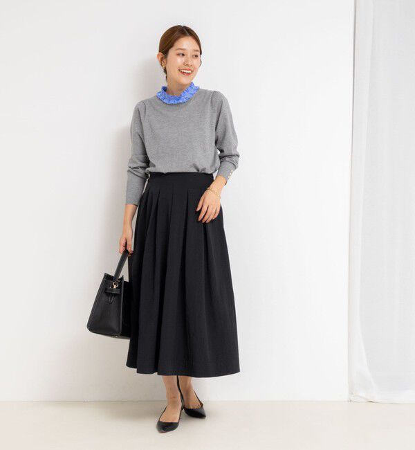 NOLLEY'S「ウォッシャブルバルキータフタタックスカート」|フレア|