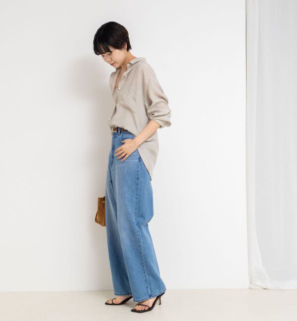 NOLLEY'S「《セットアップ対応》ウォッシャブルシルキーキュプラドレープシャツ」|シャツ・ブラウス|