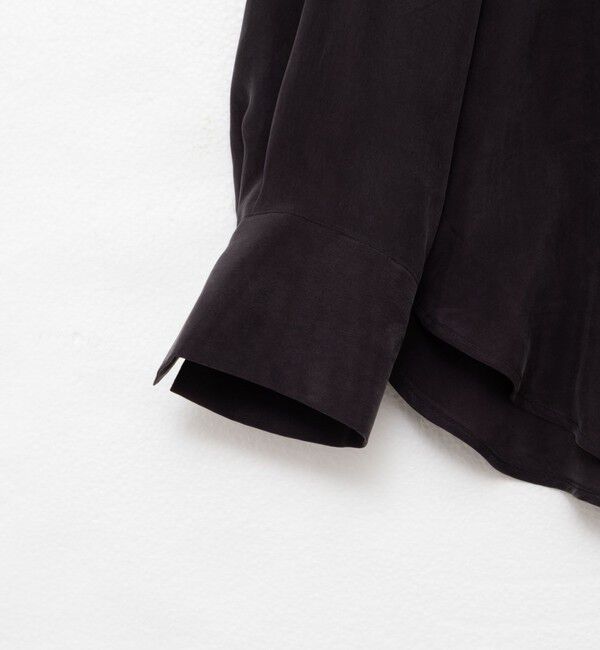 NOLLEY'S「《セットアップ対応》ウォッシャブルシルキーキュプラドレープシャツ」|シャツ・ブラウス|