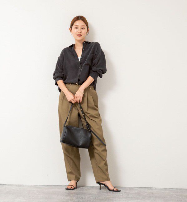 NOLLEY'S「《セットアップ対応》ウォッシャブルシルキーキュプラドレープシャツ」|シャツ・ブラウス|