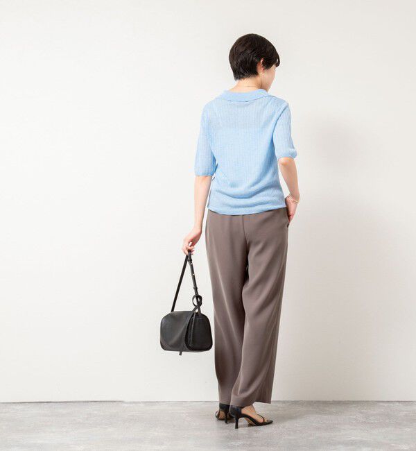 NOLLEY'S sophi「《セットアップ対応》ウォッシャブルダブルクロスサテンイージーワイドパンツ」|その他|