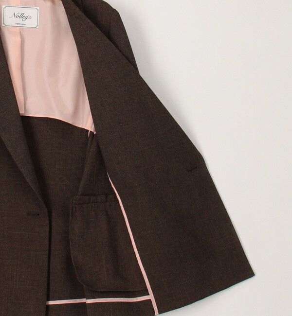 NOLLEY'S「《セットアップ対応》ウォッシャブルウール調ストレッチダブルジャケット」|テーラードジャケット|