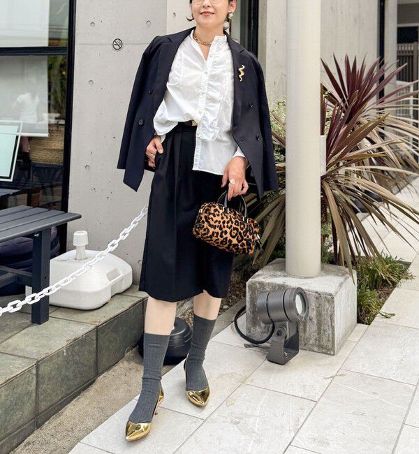 NOLLEY'S「パール釦ビブヨーク4WAYフリルブラウス」|シャツ・ブラウス|