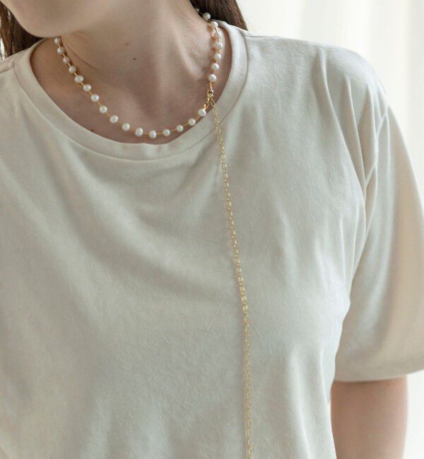 grace grace「【grace grace/グラスグラス】【WEB STAFF守屋☆】パイプ淡水パールネックレス」|ネックレス|