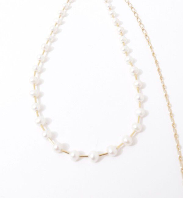 grace grace「【grace grace/グラスグラス】【WEB STAFF守屋☆】パイプ淡水パールネックレス」|ネックレス|