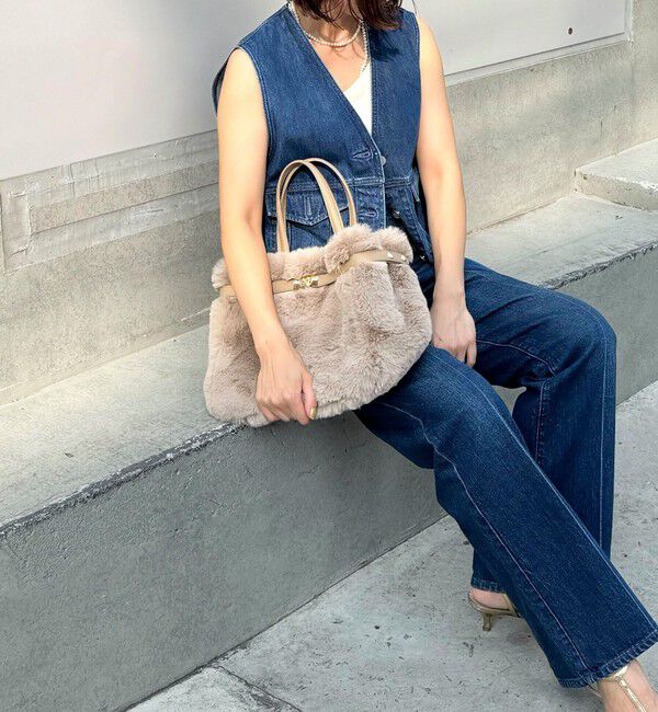 NOLLEY'S「ひねり金具付きファートートバッグ」|トートバッグ|