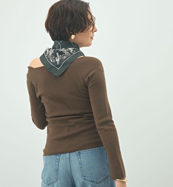 NOLLEY'S sophi「【WEB限定カラーあり】総針スクエアネックプルオーバーニット」|ニット・セーター|