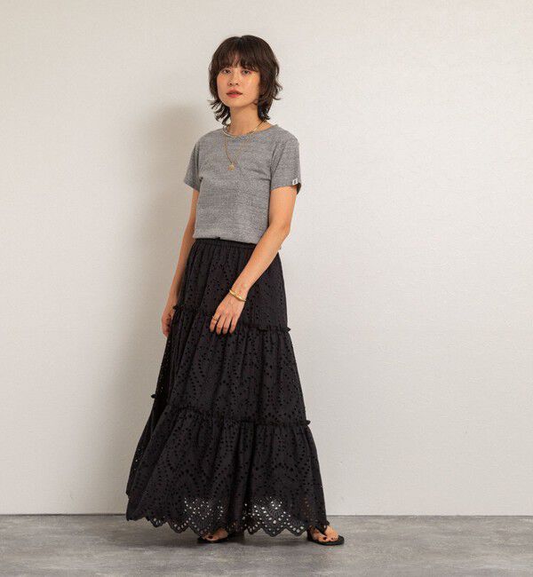MAQWEL「【MAQWEL/マクウェル】《セットアップ対応》ウォッシャブルエンブロイダリーレーススカート」|スカート|
