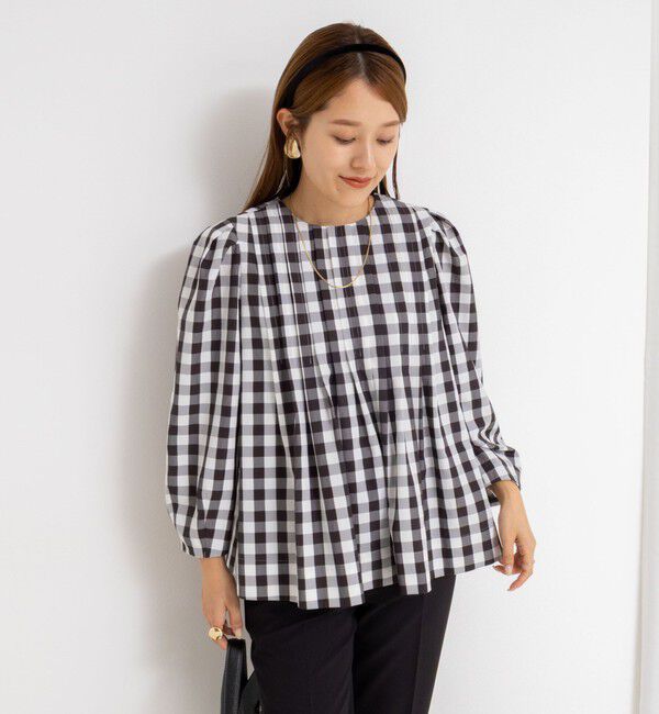 NOLLEY'S「ウォッシャブルタックフレアーブラウス」|シャツ・ブラウス|