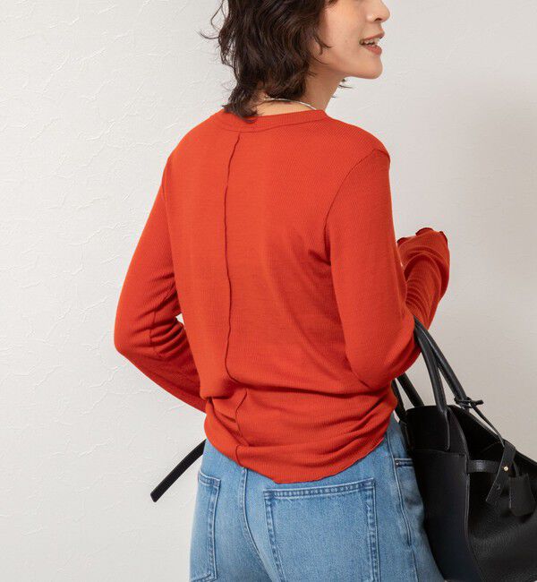 NOLLEY'S「MY STANDARD ウォッシャブルリブクルーネックロンT」|Tシャツ・カットソー|