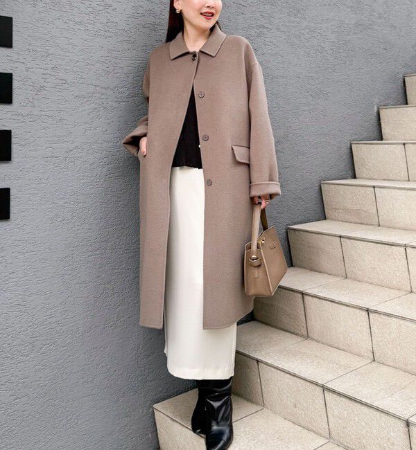 NOLLEY'S sophi「SUPER140リバーステンカラーコート」|ステンカラーコート|