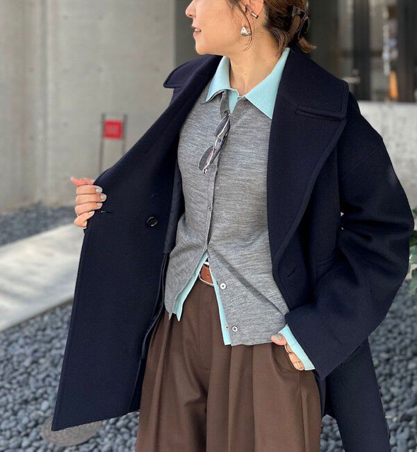 NOLLEY'S「《手洗い可能》16Gマレー襟付きカーディガン」|カーディガン|