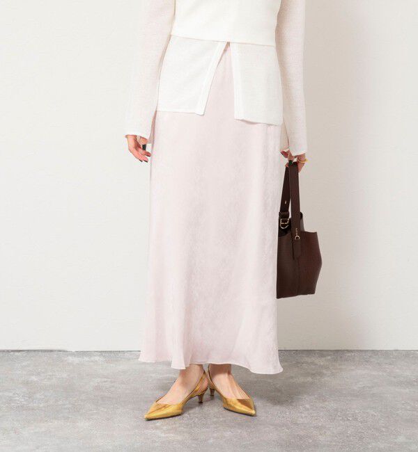 NOLLEY'S sophi「ウォッシャブルスエードサテンナロースカート」|タイト|