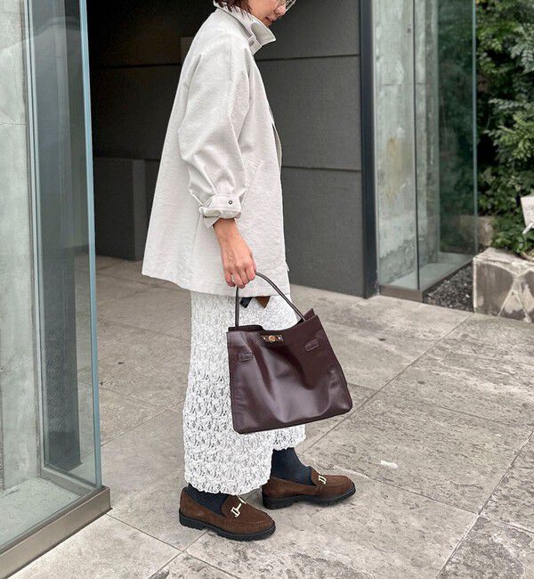 NOLLEY'S sophi「ウォッシャブルエアーツイルステンカラーハーフコート」|ステンカラーコート|