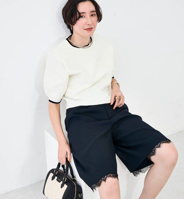 NOLLEY'S「《セットアップ対応》ウォッシャブルハイスペック麻調2WAYハーフパンツ」|その他|ネイビー