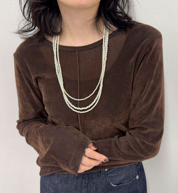 fredy emue「パール3連ロングネックレス」|ネックレス|