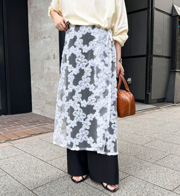 fredy emue「フラワーモチーフレイヤードスカート」|スカート|