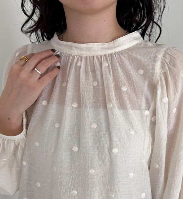 fredy emue「ドット刺繍2ＷAYブラウス」|シャツ・ブラウス|
