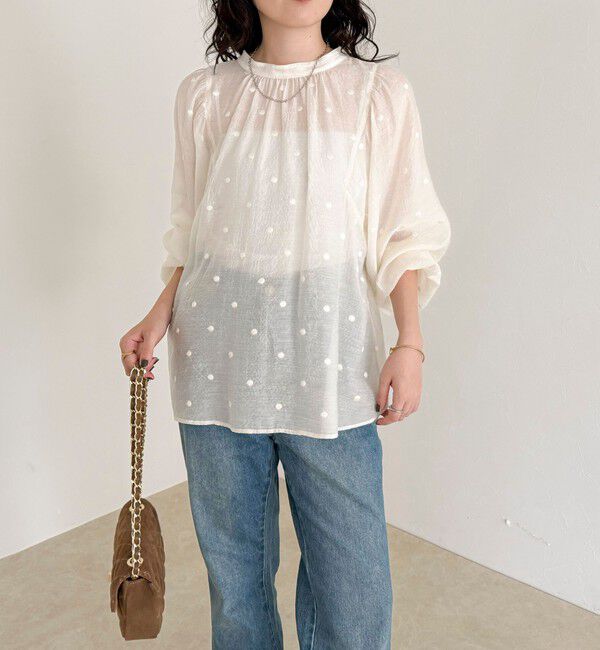fredy emue「ドット刺繍2ＷAYブラウス」|シャツ・ブラウス|