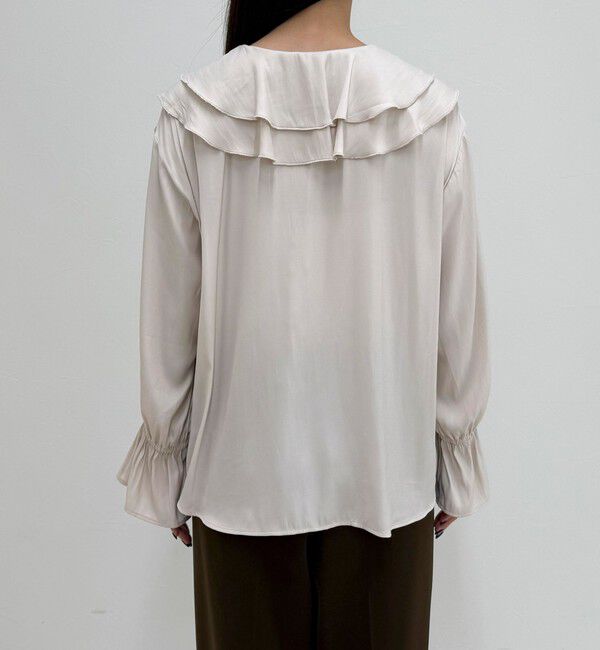 fredy emue「ボリュームフリル前開きブラウス」|シャツ・ブラウス|