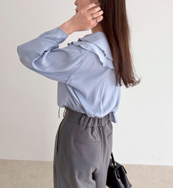 fredy emue「ボリュームフリル前開きブラウス」|シャツ・ブラウス|