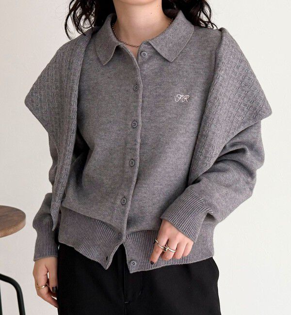 fredy emue「ニットシャツカーディガン バブーシュカ付き」|ニット・セーター|