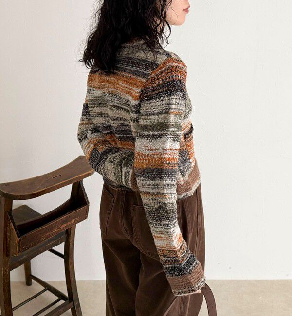 fredy emue「ツイードボーダーカーディガン」|カーディガン|